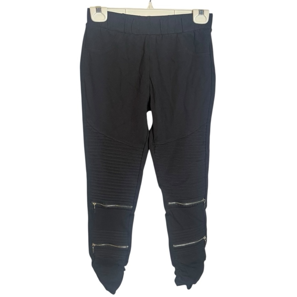 Shinestar moto‎ zip sweatpants sz S/M